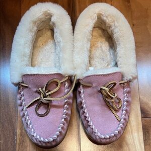 LL Bean Ash Rose Pink Wicked Good Slippers size 8
